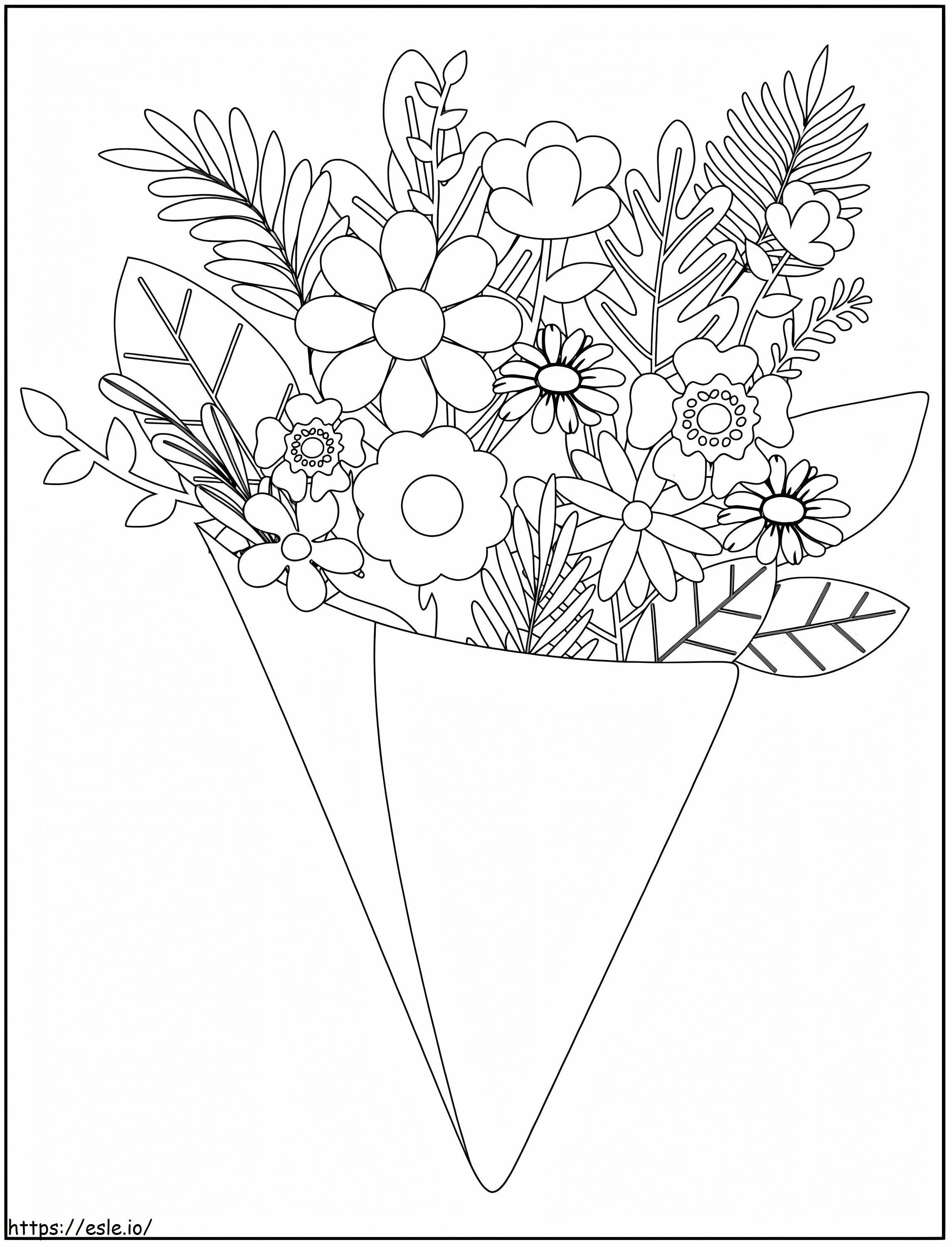 So Pretty Bouquet coloring page