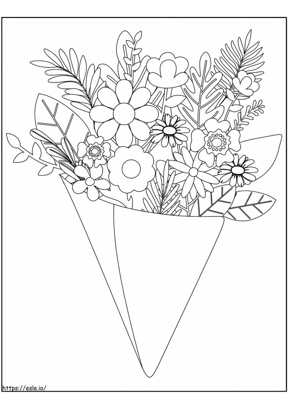 Coloriage Tellement joli bouquet à imprimer dessin