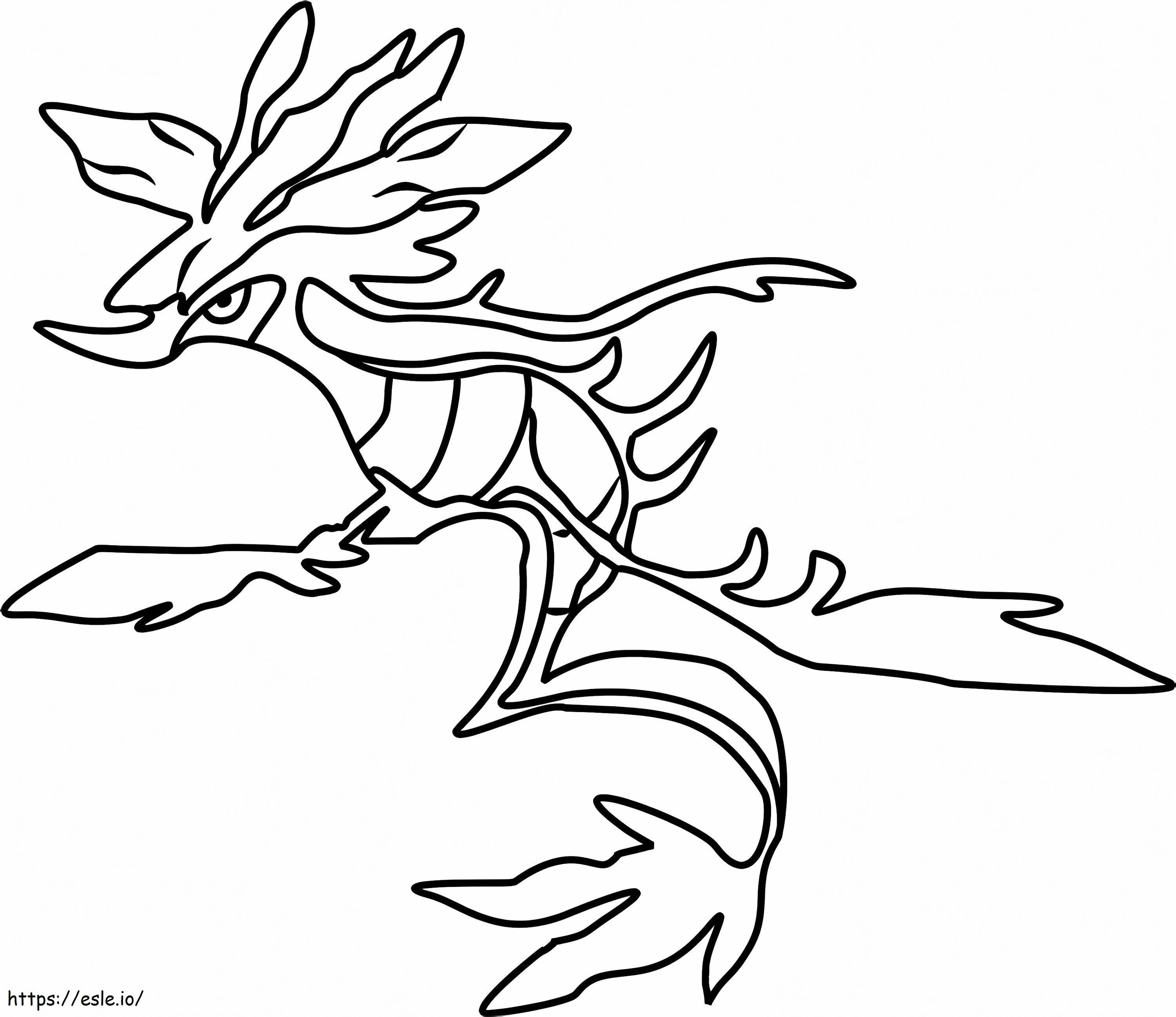 Dragon Algae Gen 6 Pokemon coloring page
