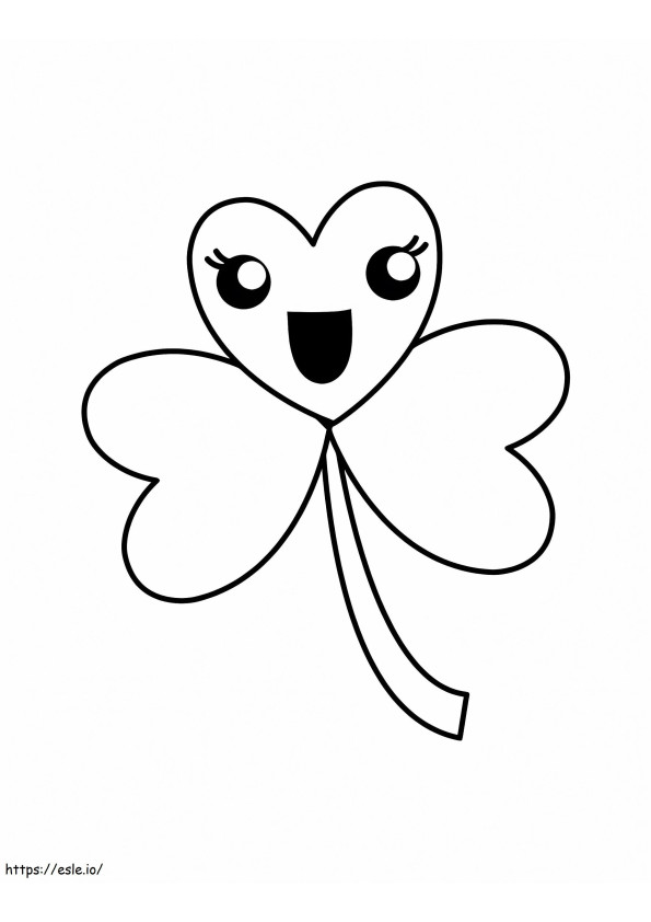 Pretty Shamrock coloring page