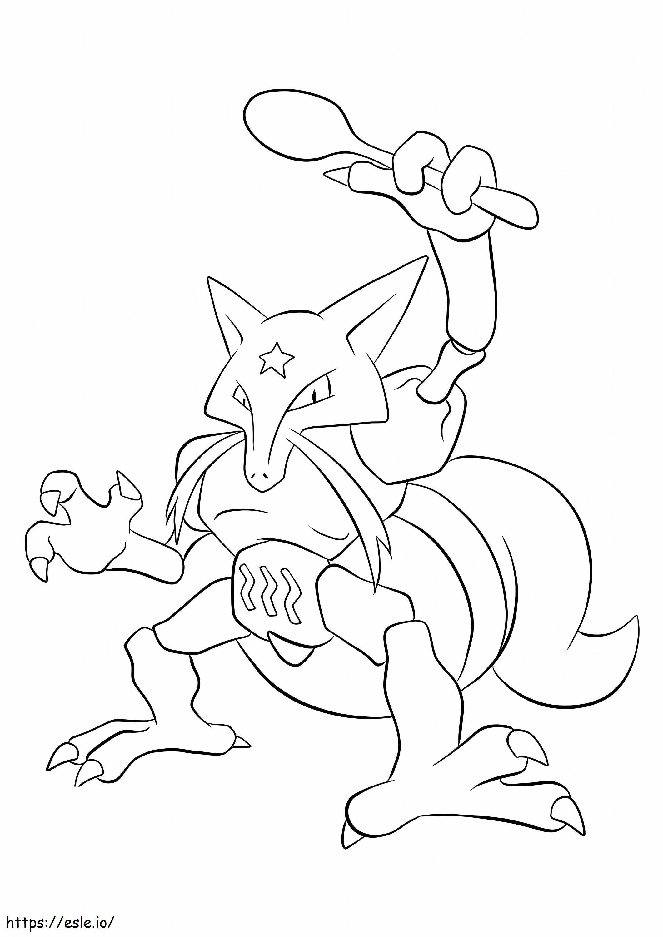 Coloriage Kadabra Un Pokémon à imprimer dessin