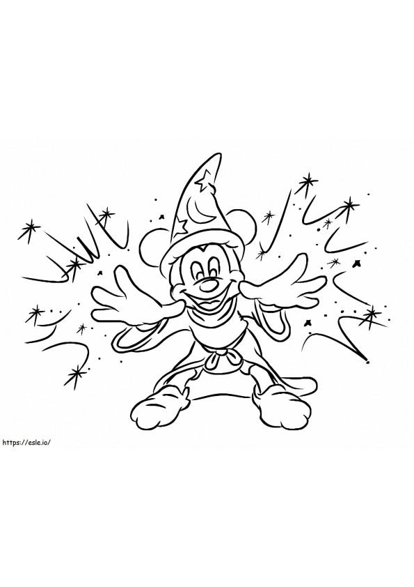 Coloriage Fantaisie Mickey Mouse à imprimer dessin