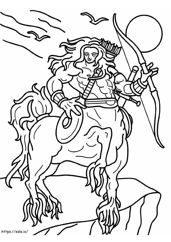 Mystery Centaur coloring page