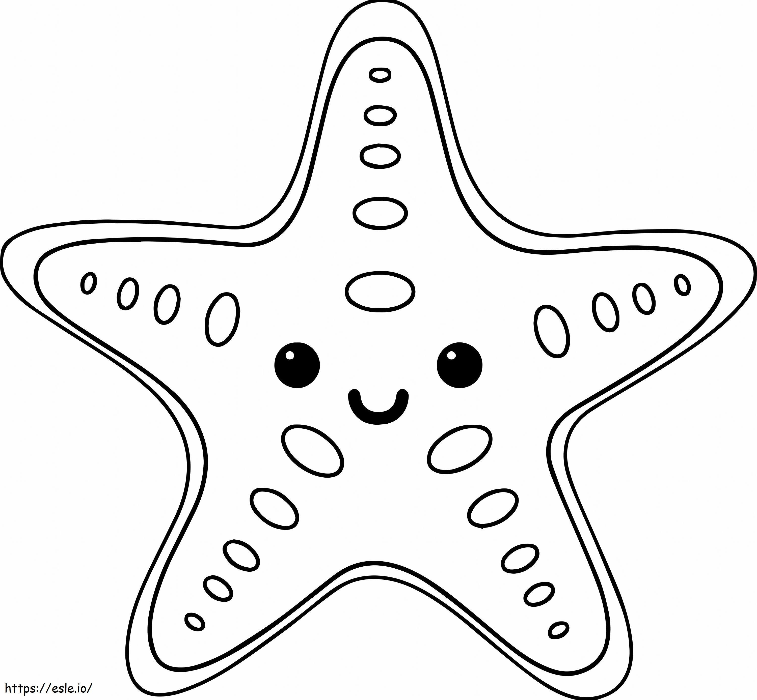 Smiling Starfish coloring page