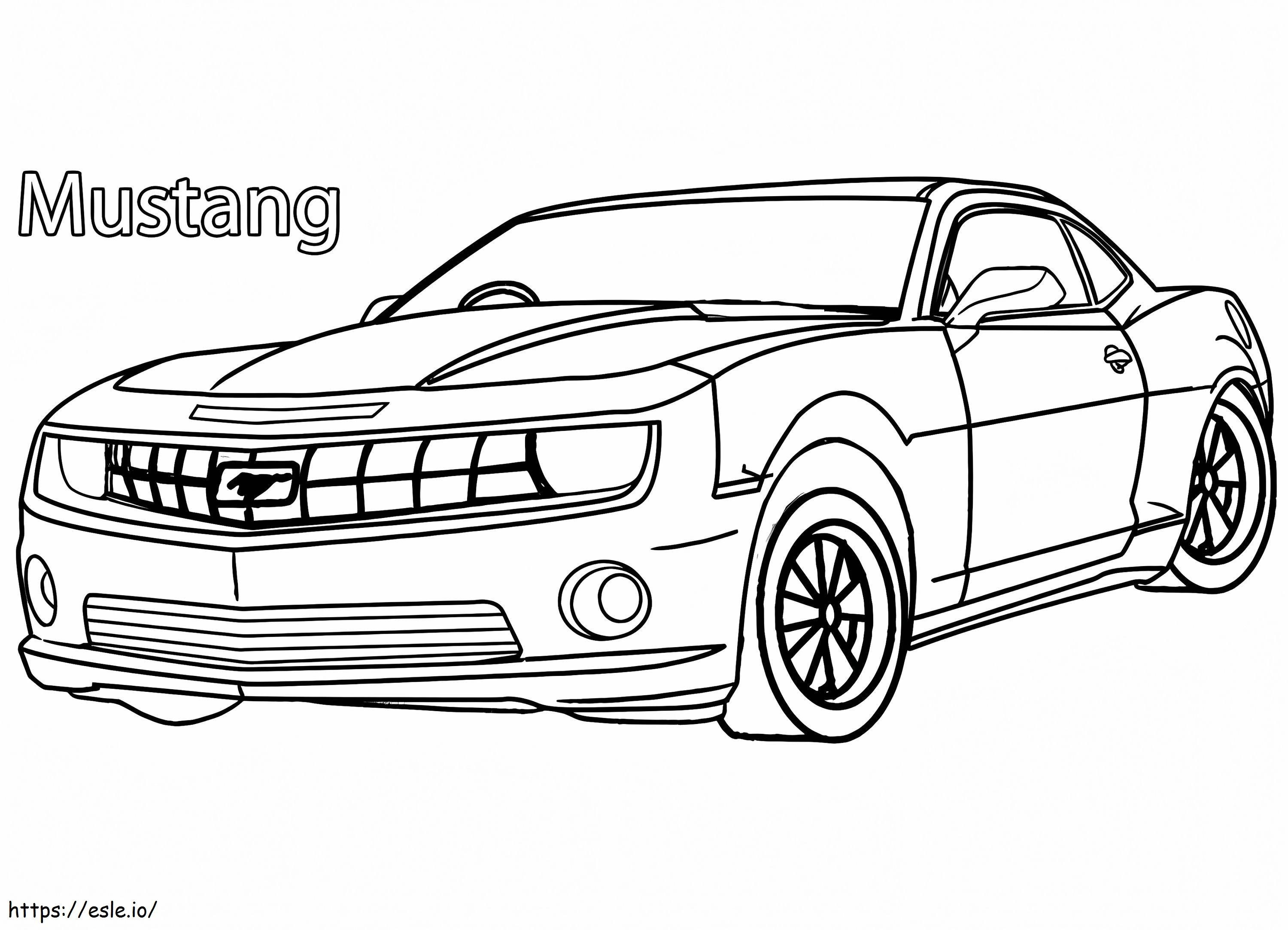 Mustang stampabile gratuitamente da colorare