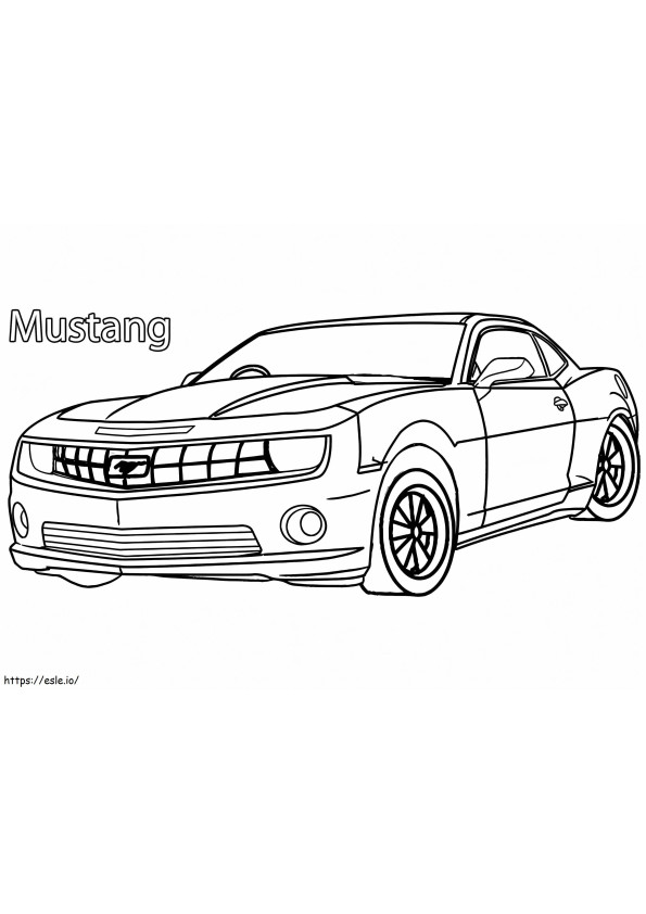 Coloriage Mustang imprimable gratuitement à imprimer dessin