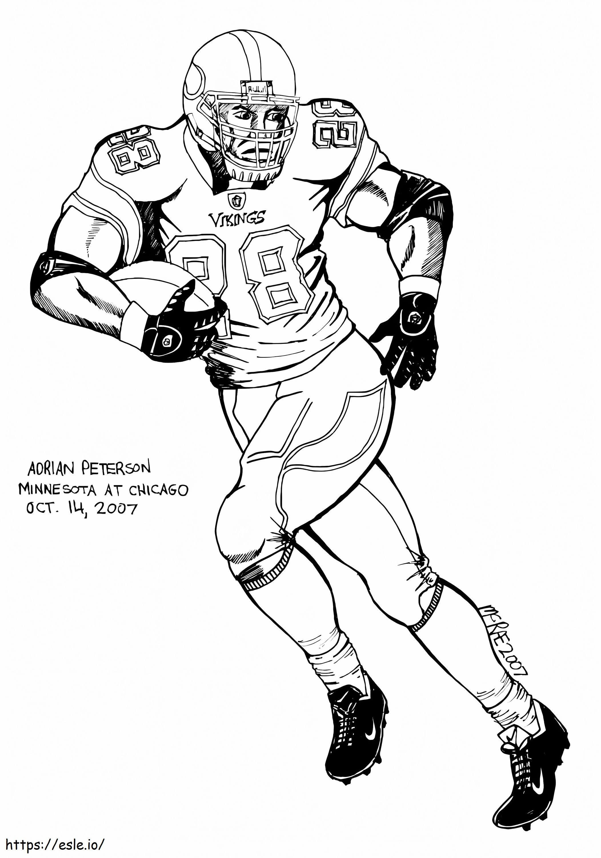 Printable Adrian Peterson coloring page