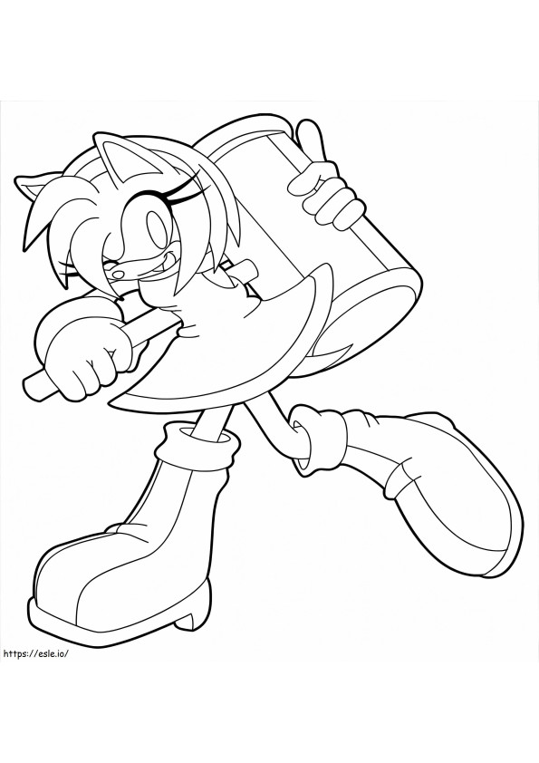 Amy Rose Hammer coloring page