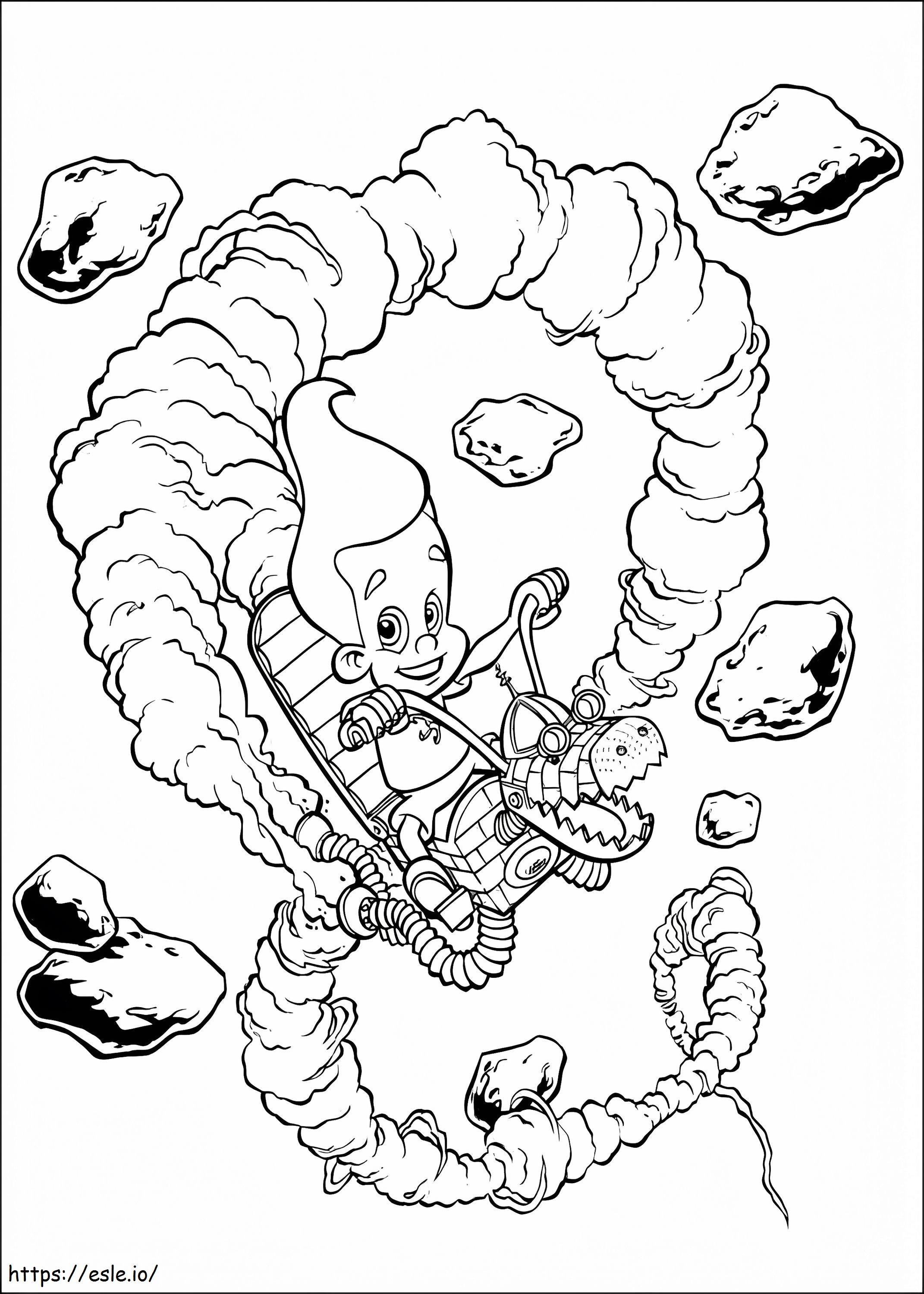 Jimmy Neutron In Space Coloring Page