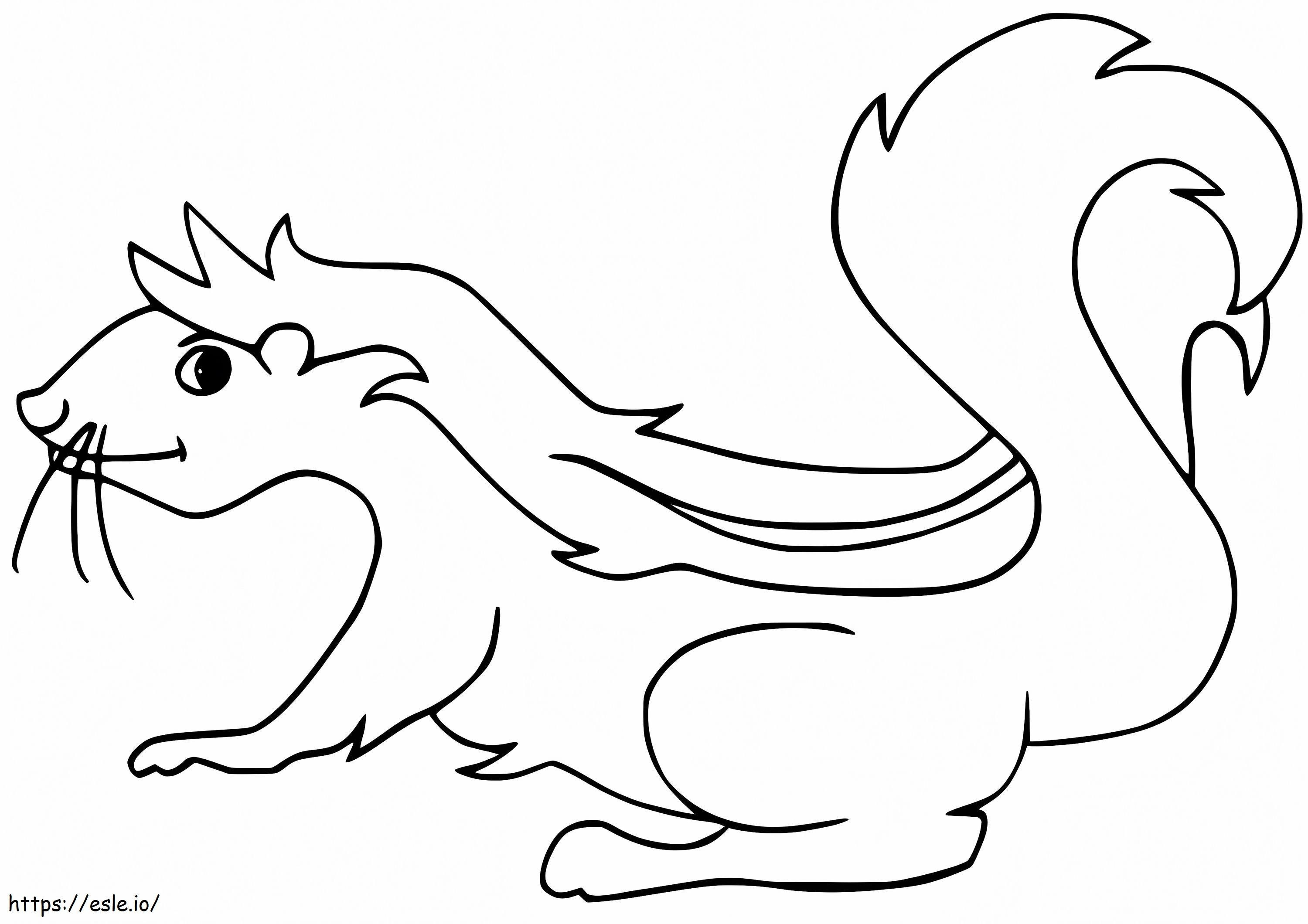 Cartoon Skunk coloring page
