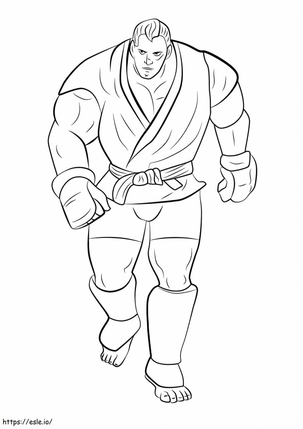 Abel From Street Fighter coloring page