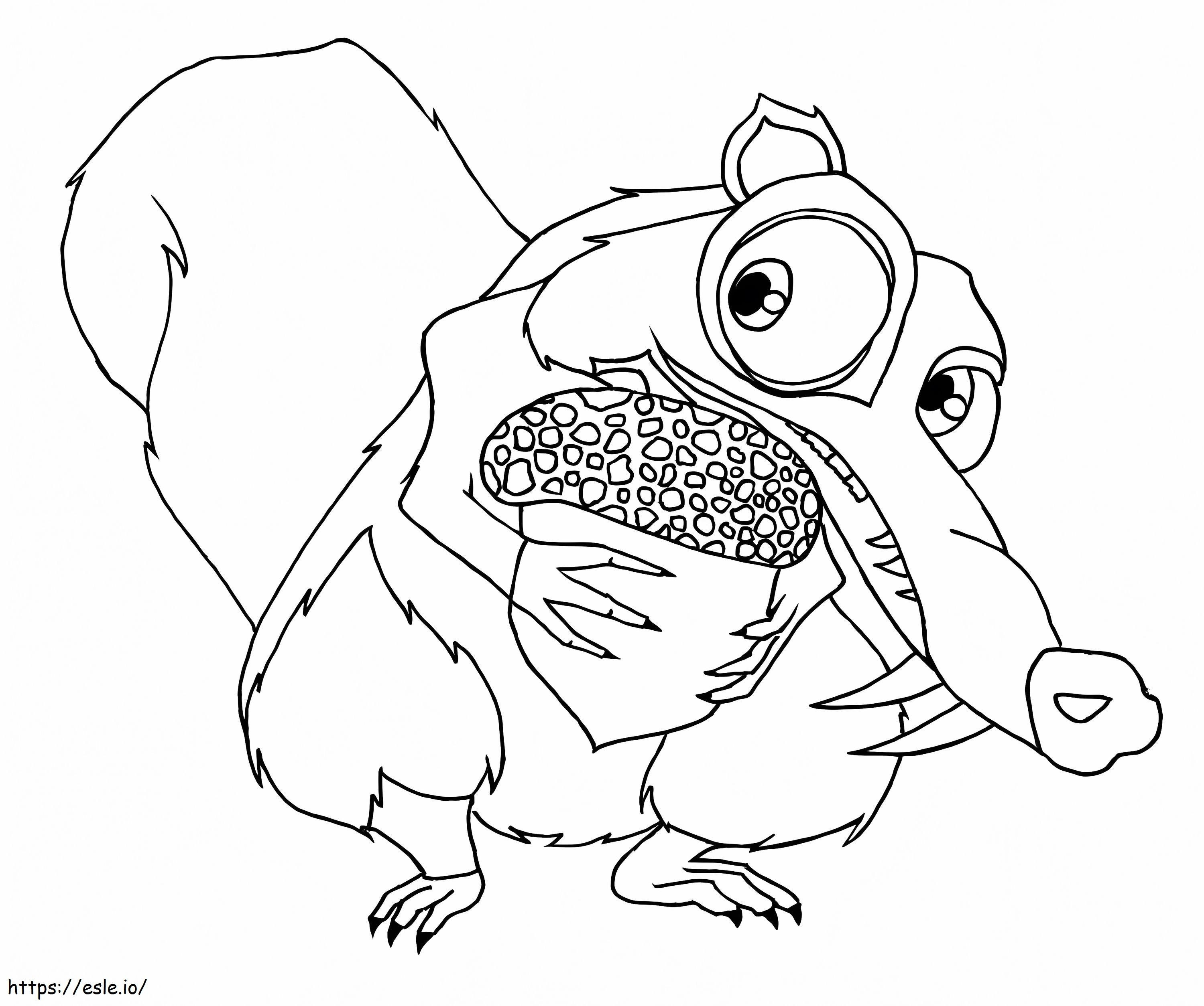 Scrat Of Ice Age coloring page