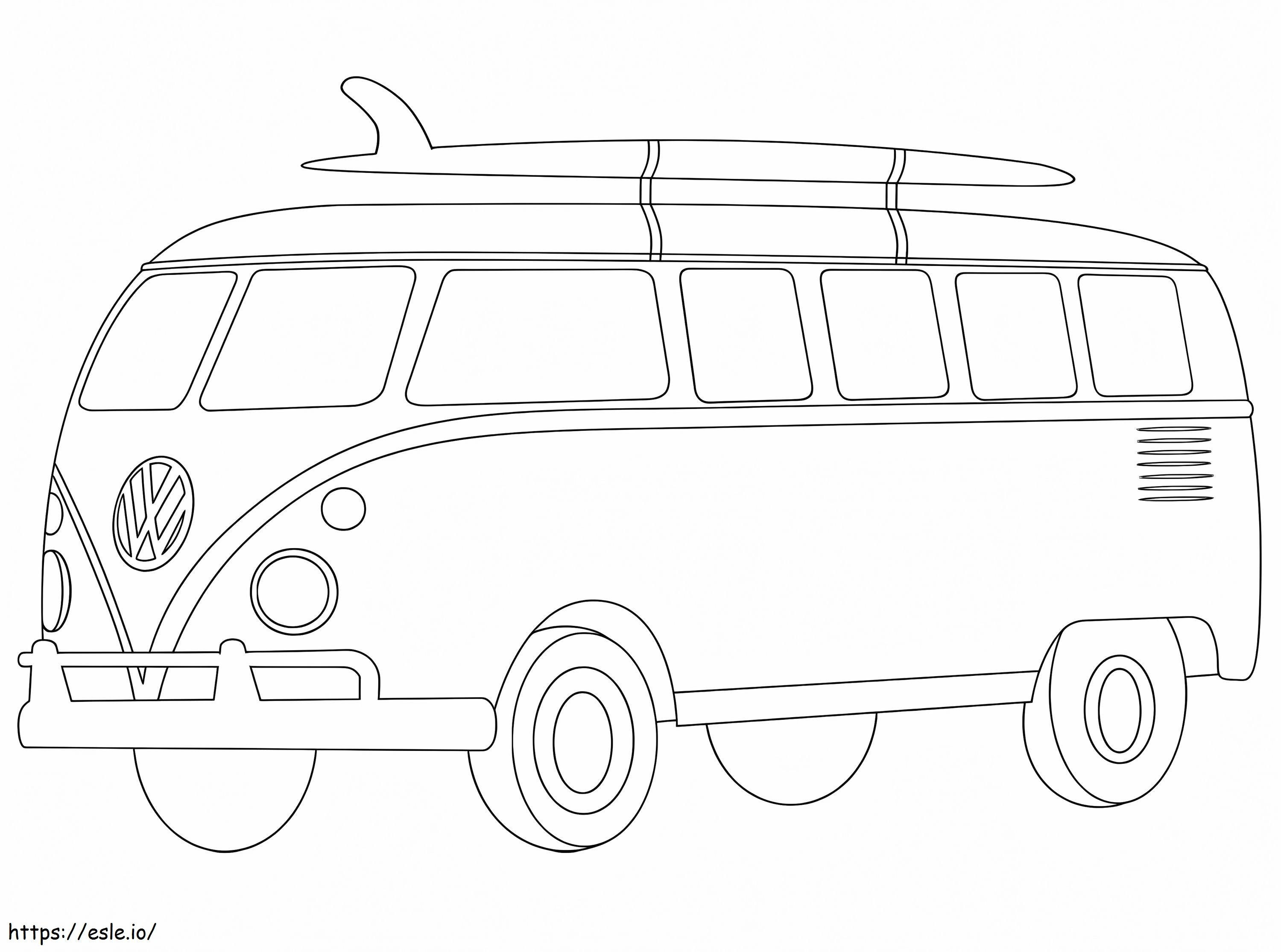 Coloriage VW Fourgon à imprimer dessin