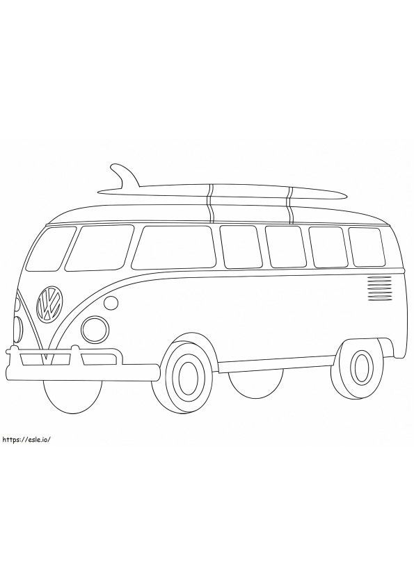 VW-busje kleurplaat