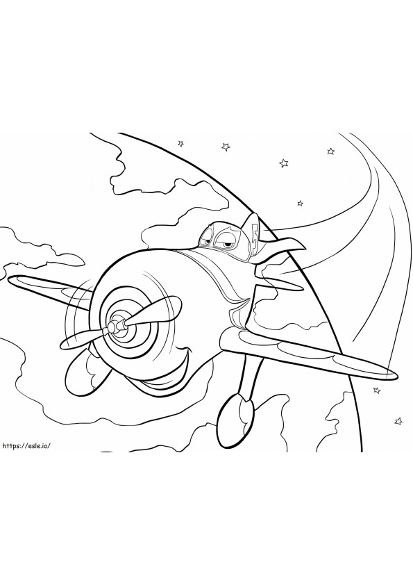 El Chupacabra Flying High coloring page