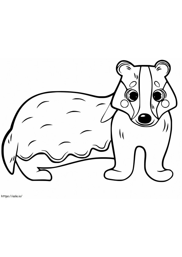 Badger Smiling coloring page
