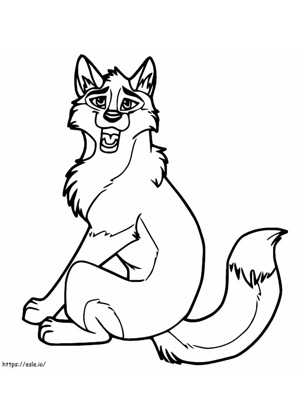 Sitting Balto coloring page