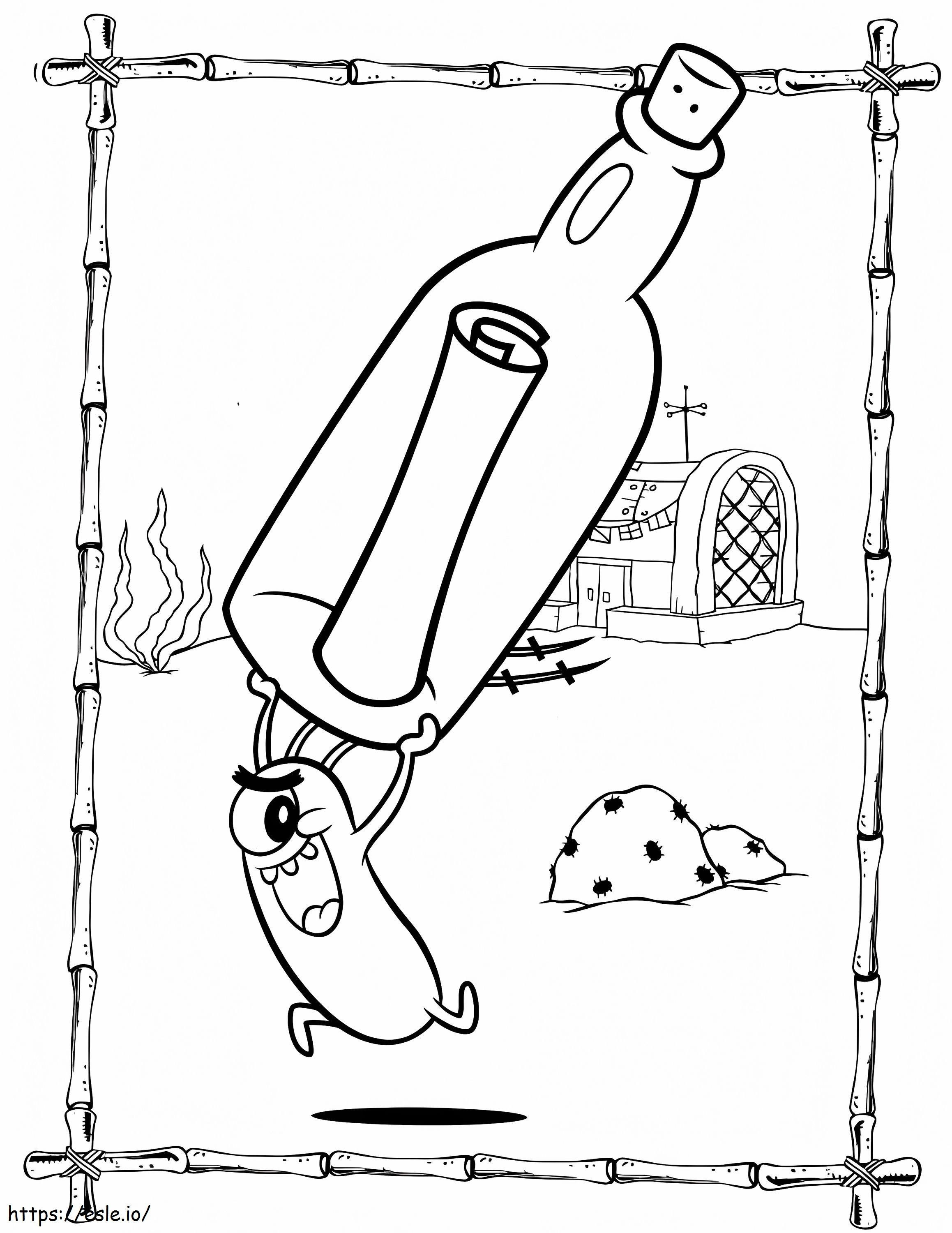 Plankton And Bottle coloring page