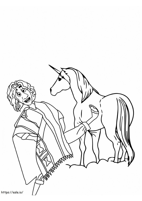 Bruno da Encanto e cavallo da colorare
