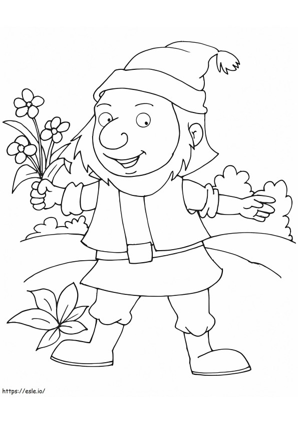 Gardener Dwarf coloring page