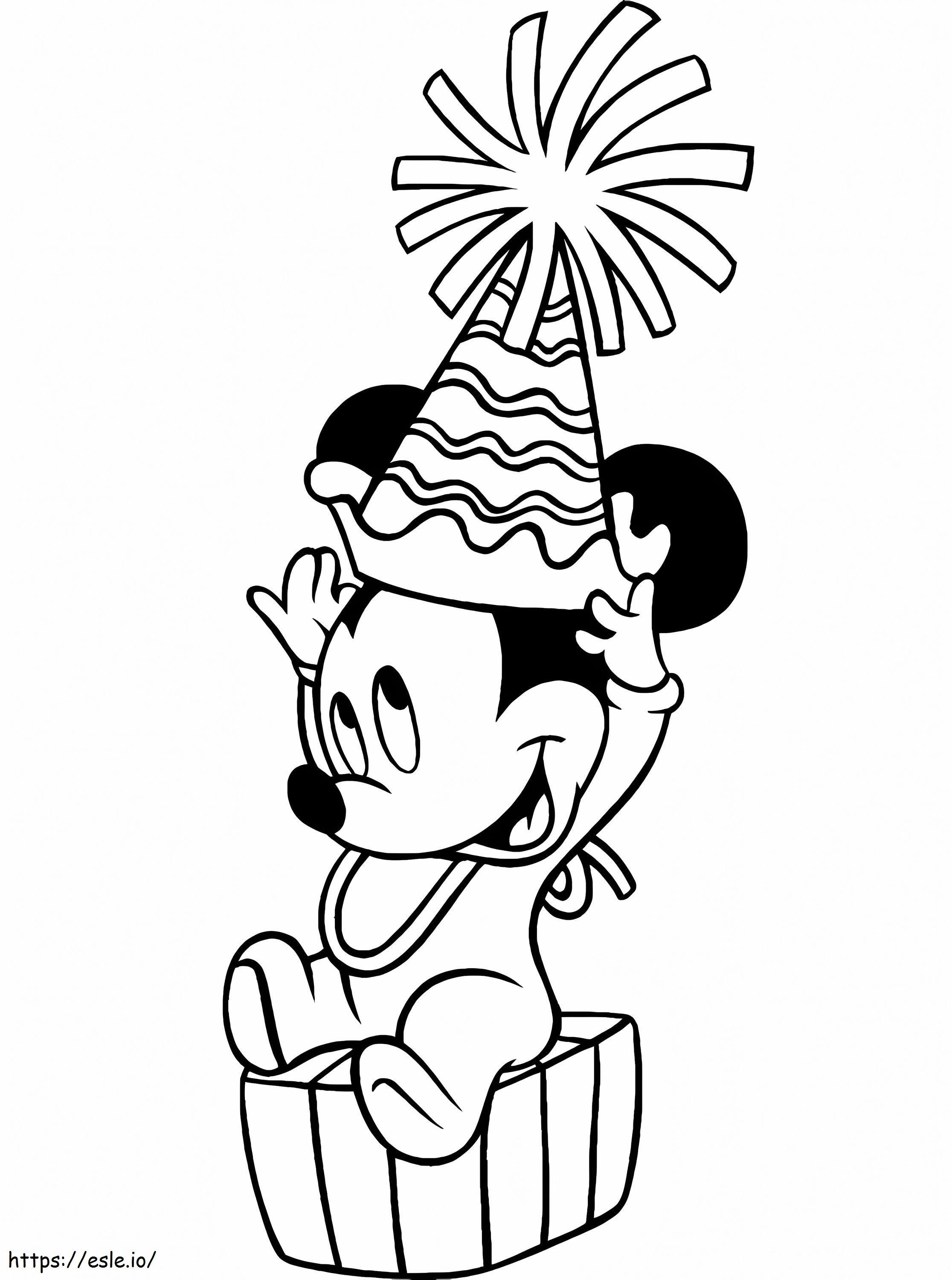 Feliz bebê Mickey para colorir