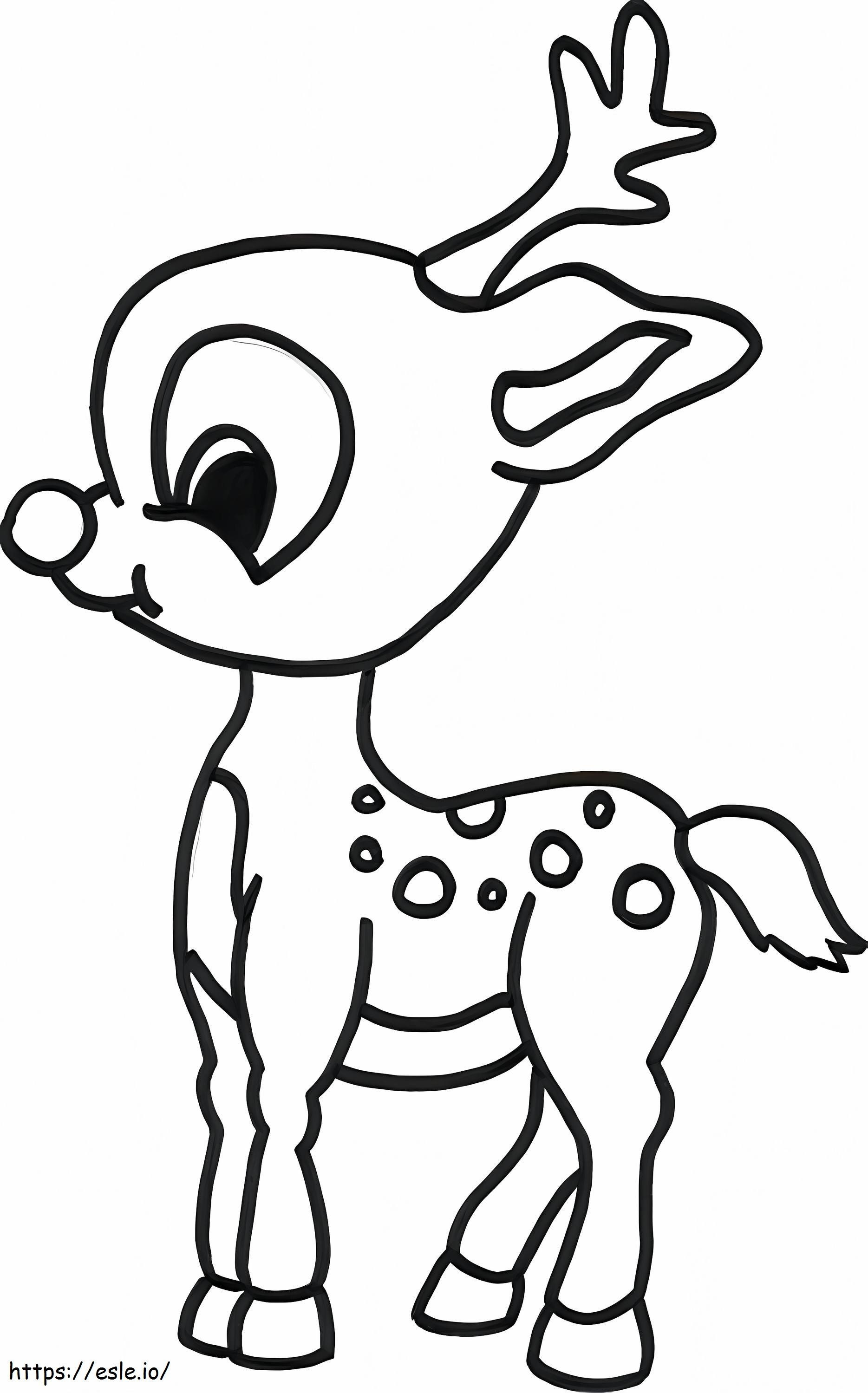 Coloriage Bébé renne à imprimer dessin