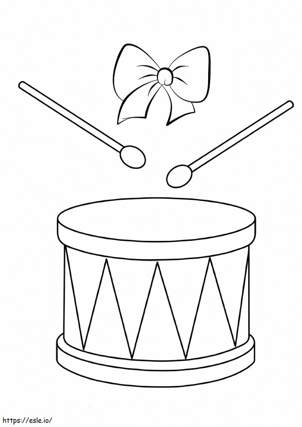 Christmas Drum coloring page