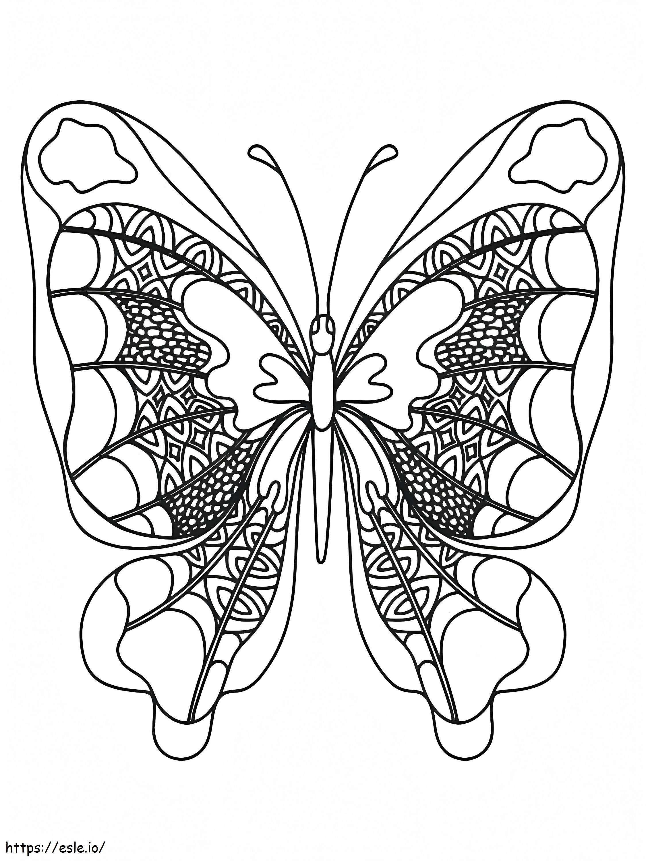 Elegante vlinder kleurplaat kleurplaat
