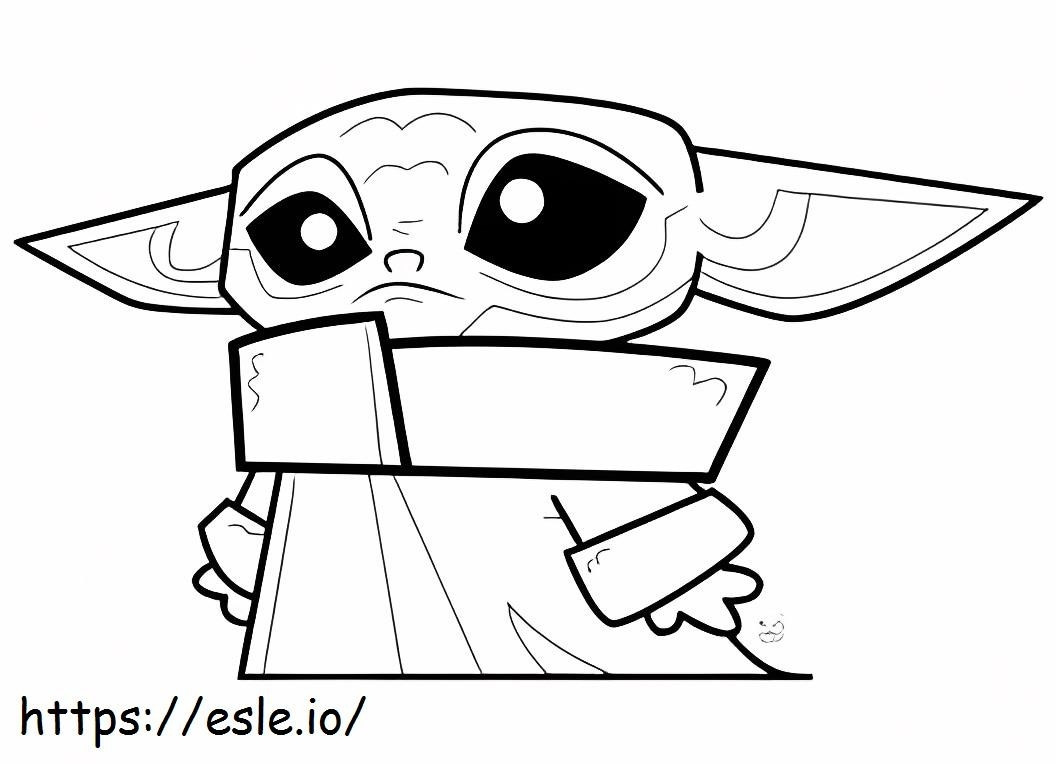 Good Baby Yoda coloring page
