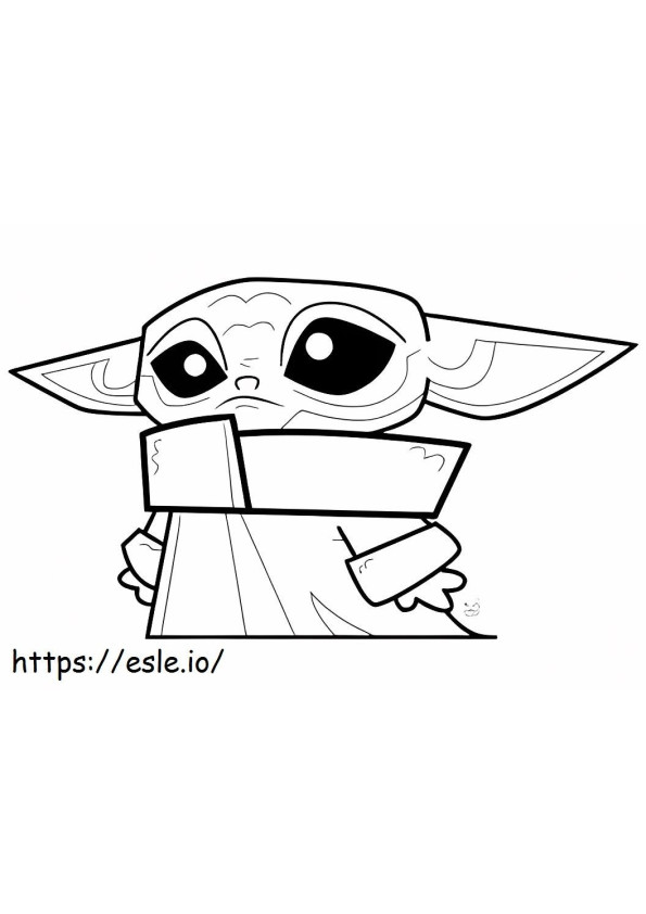 Good Baby Yoda coloring page