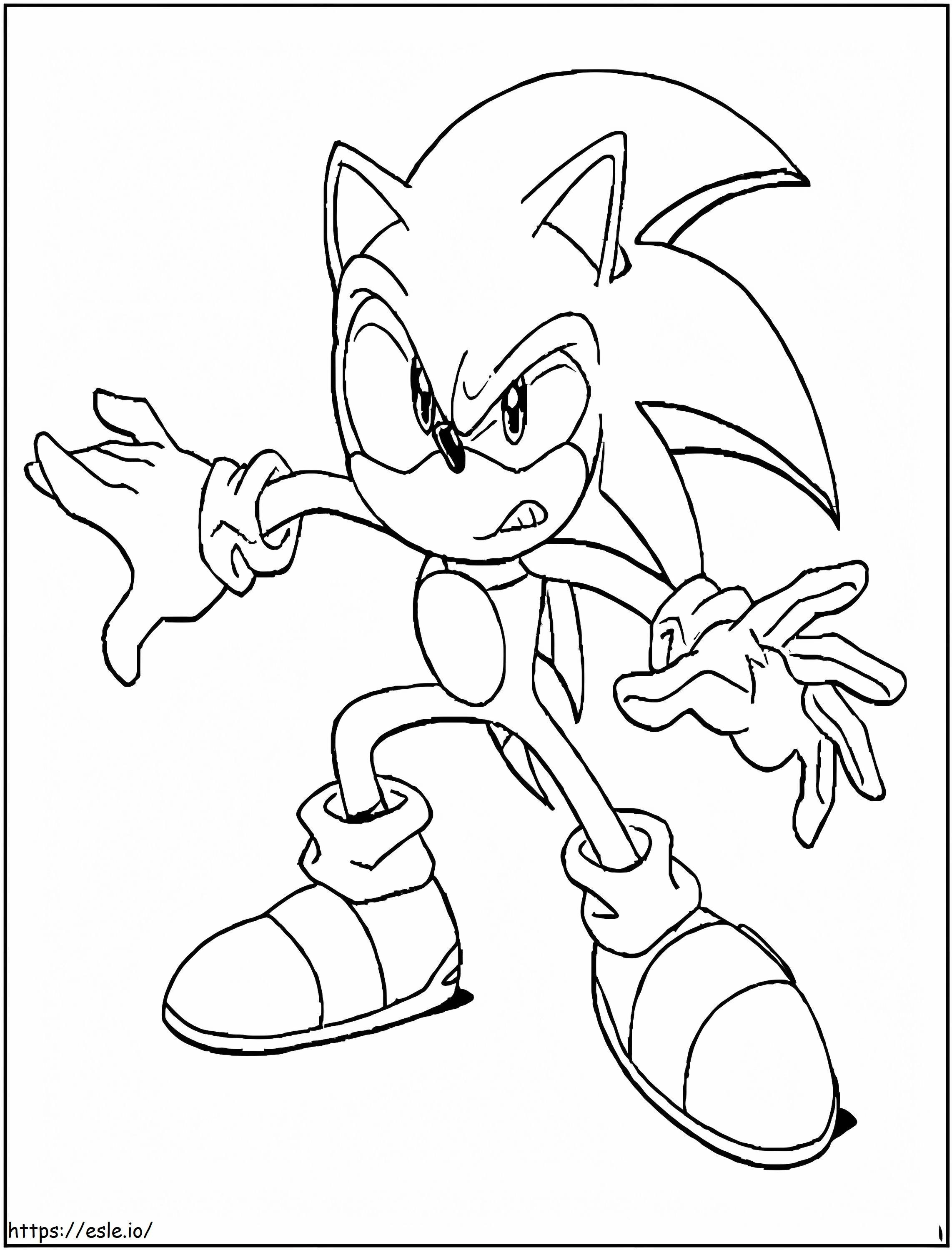 Sonic Action coloring page
