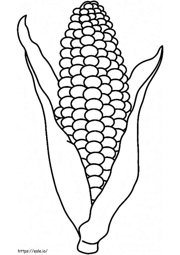 Basis maïs kleurplaat