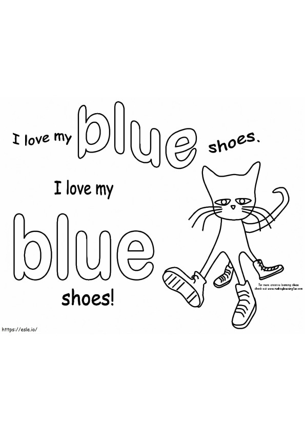 Pete The Cat Walking coloring page