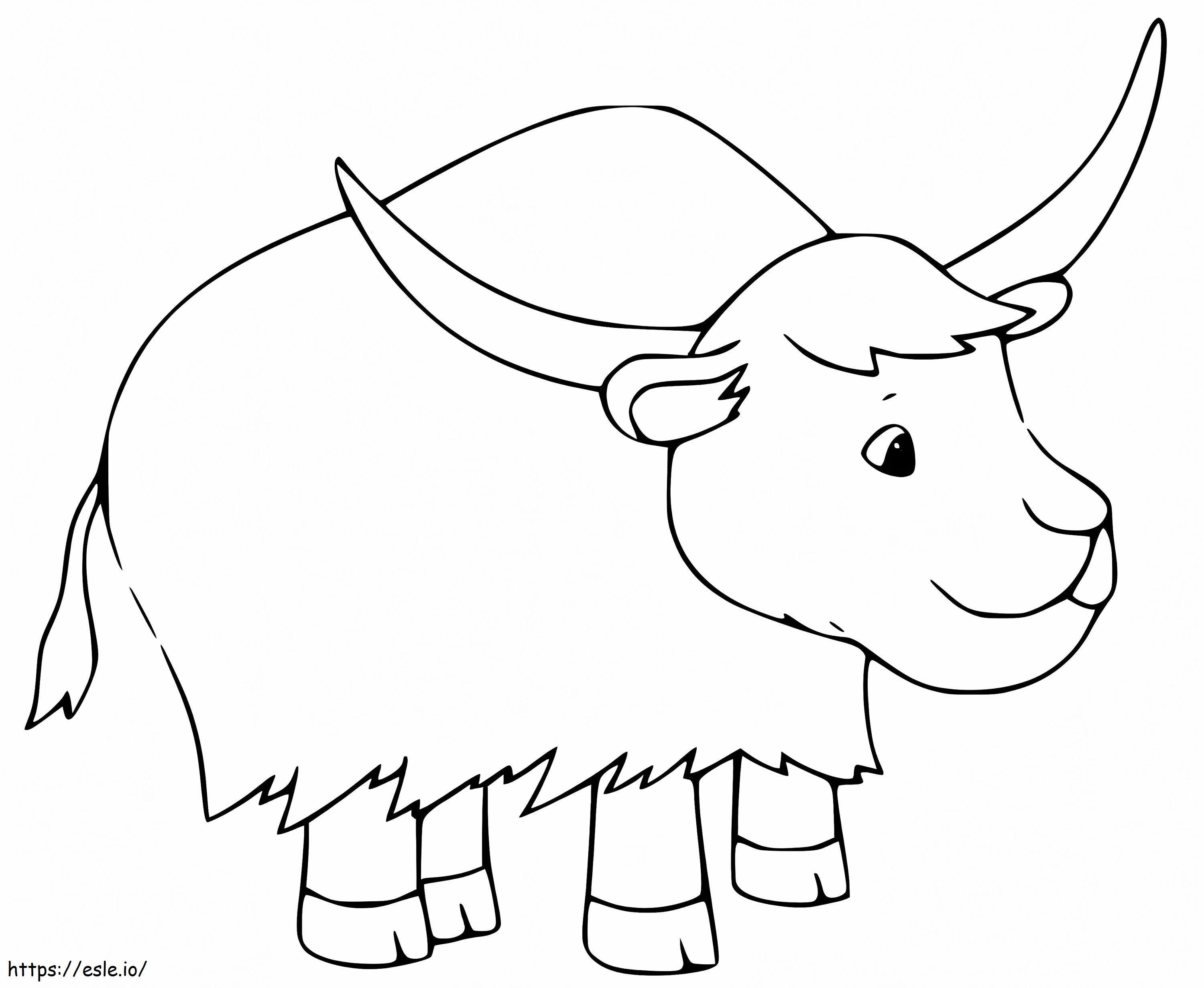 Happy Yak coloring page