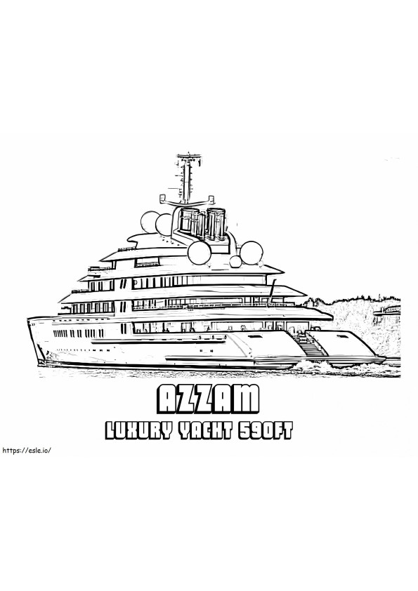 Coloriage Bateau super-yacht à imprimer dessin