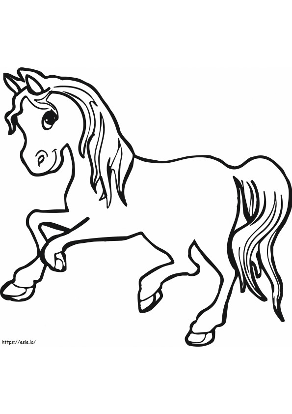 Smiling Horse coloring page