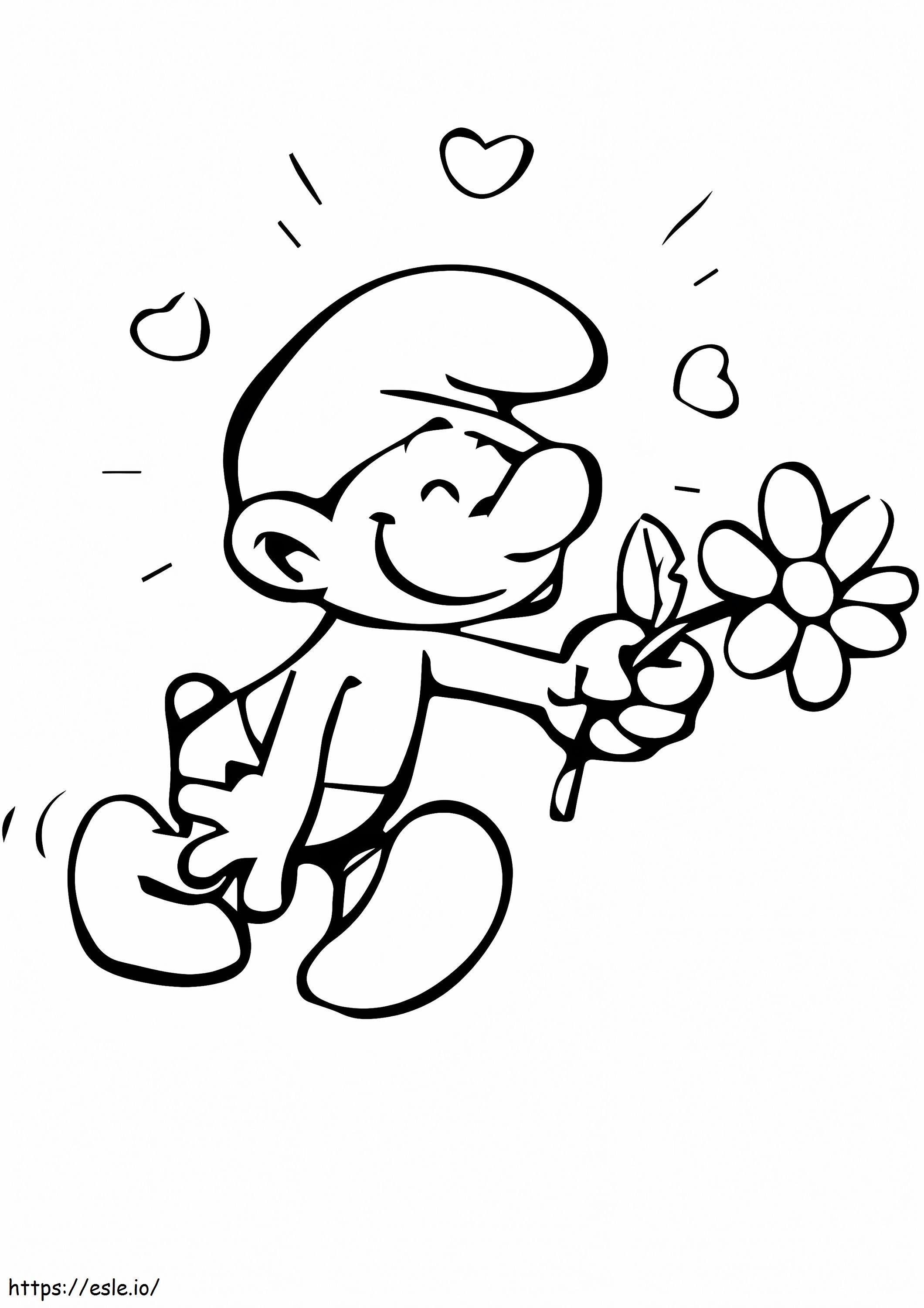 1528170191 The Smurf Boy Struck By Cupid A4 coloring page
