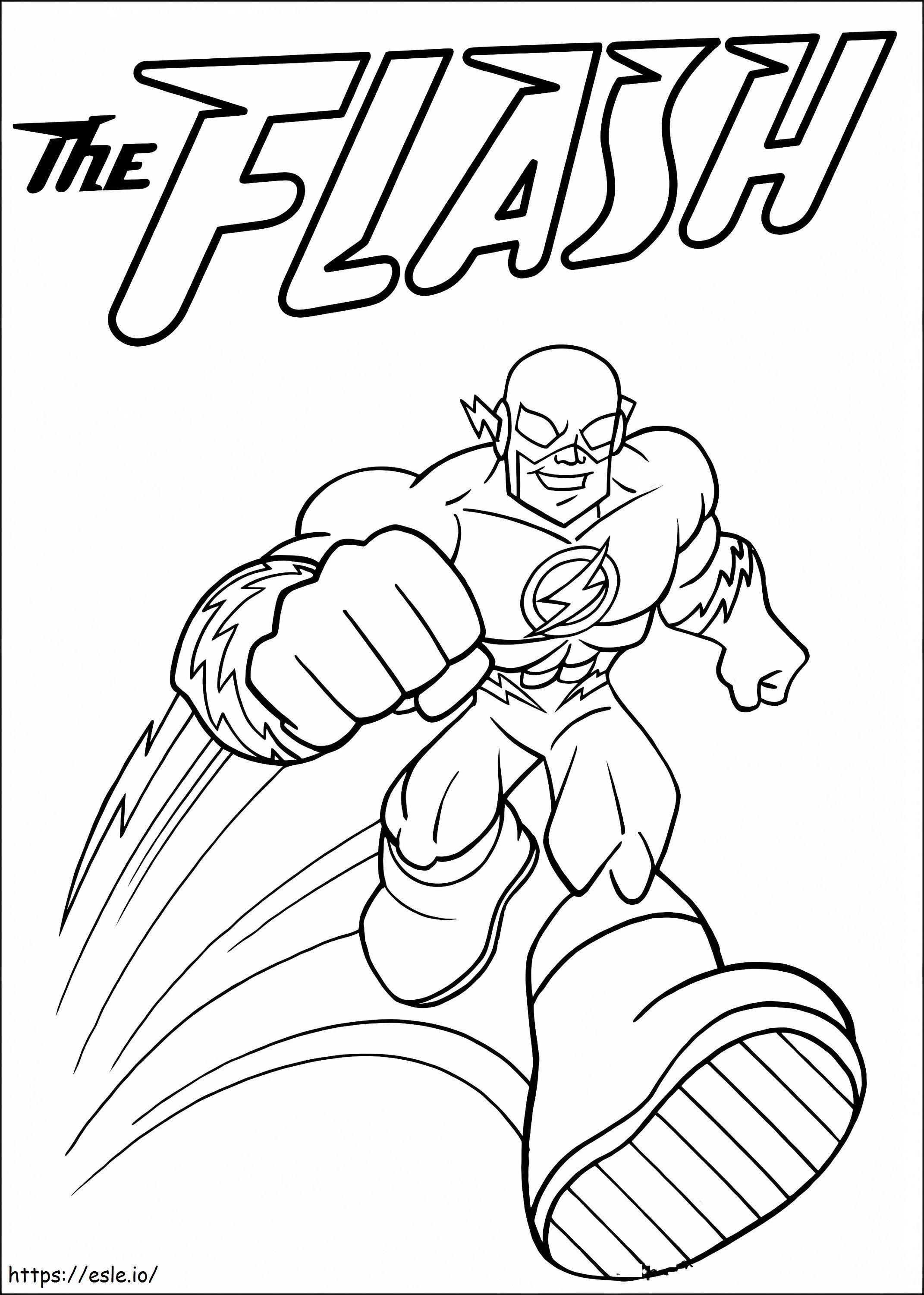 The Flash From Super Friends coloring page