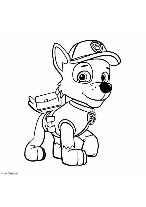 Cute Rocky Paw Patrol coloring page