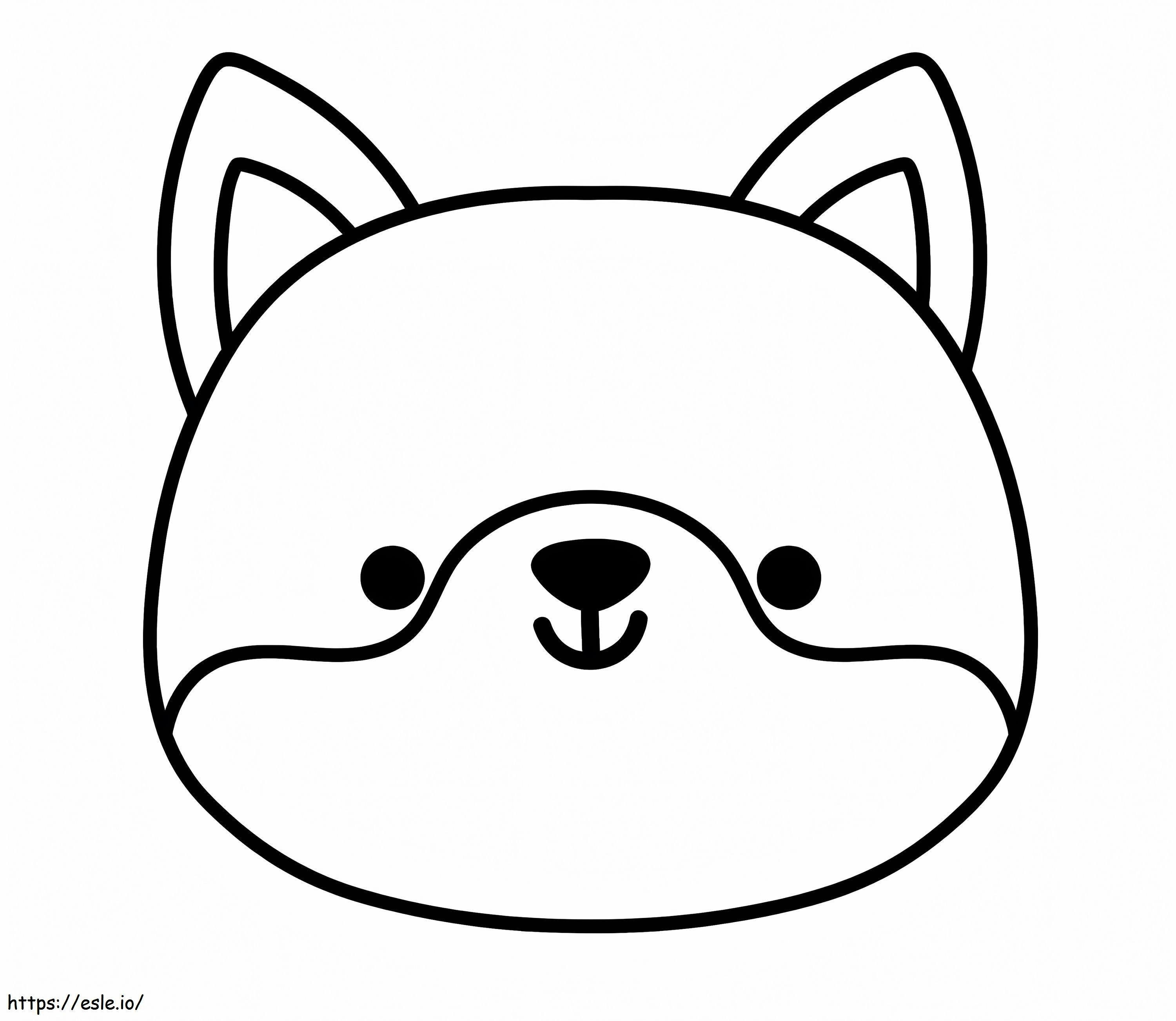 Cute Dog Head coloring page