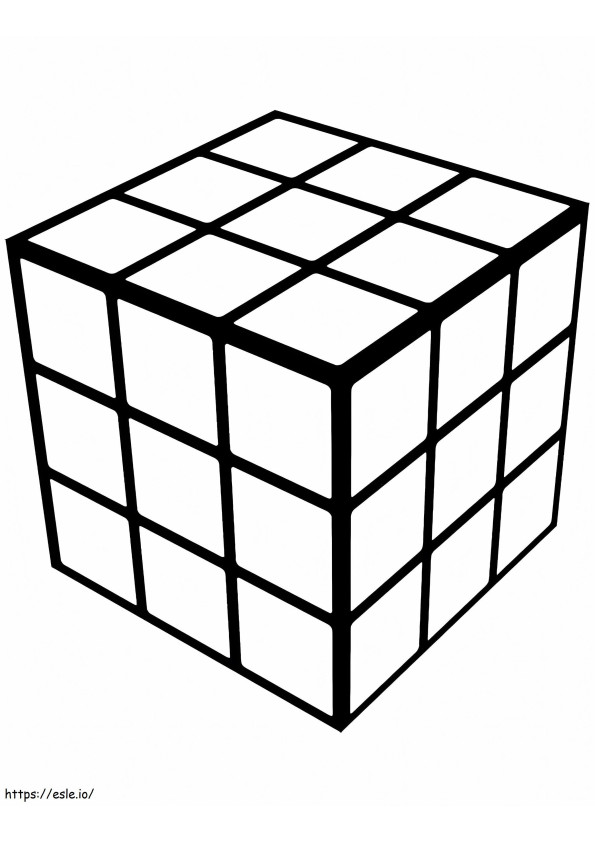 Geometric Rubix Cube coloring page