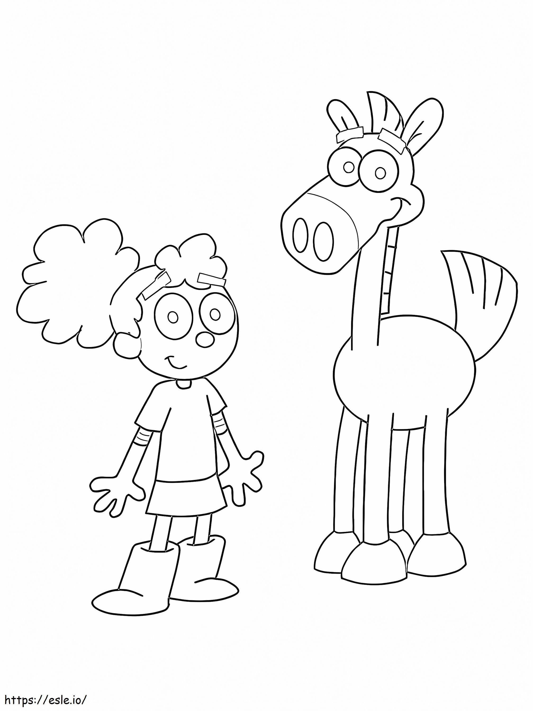 Annie con Pony da colorare