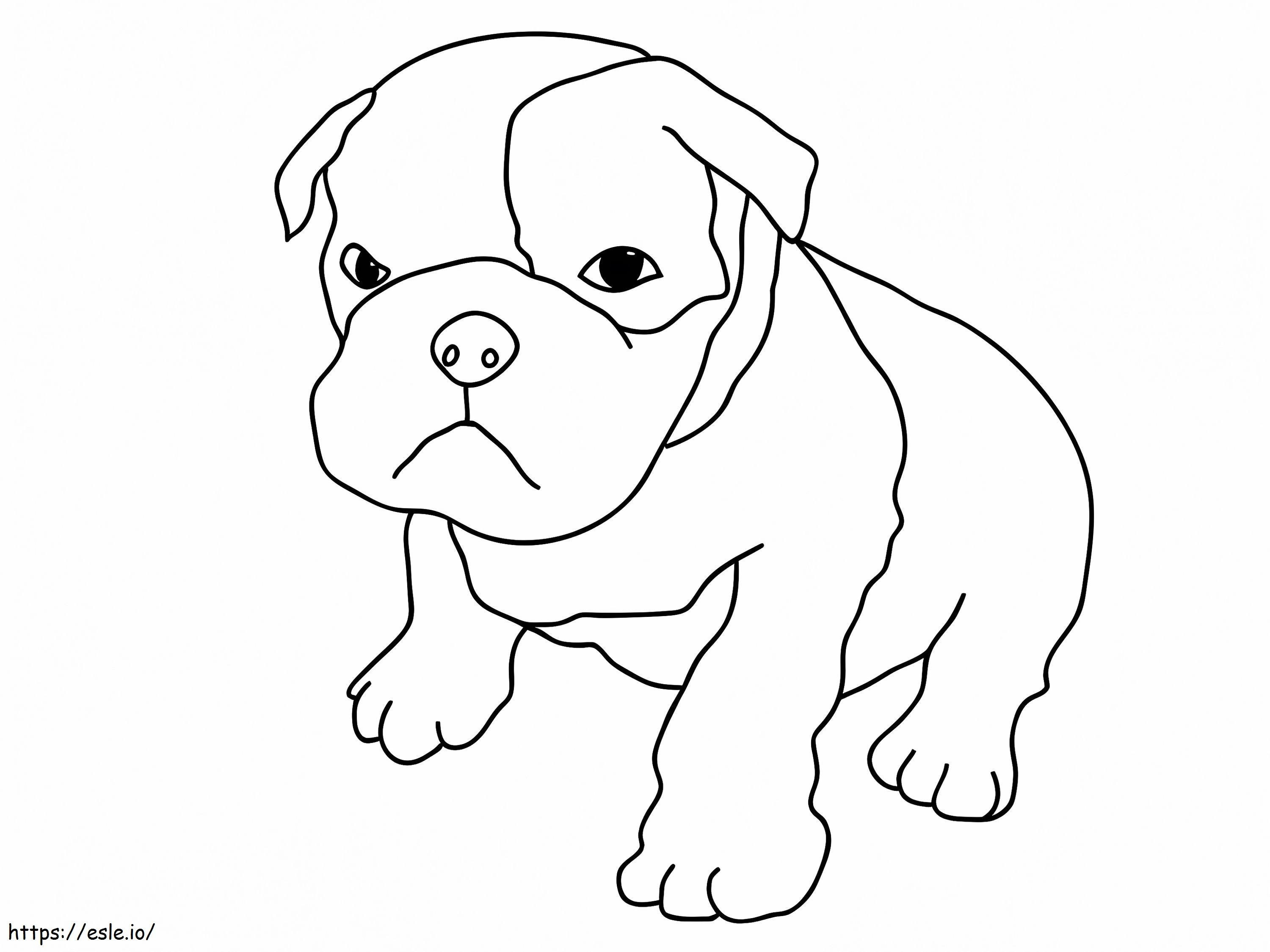 Bulldog Puppy coloring page