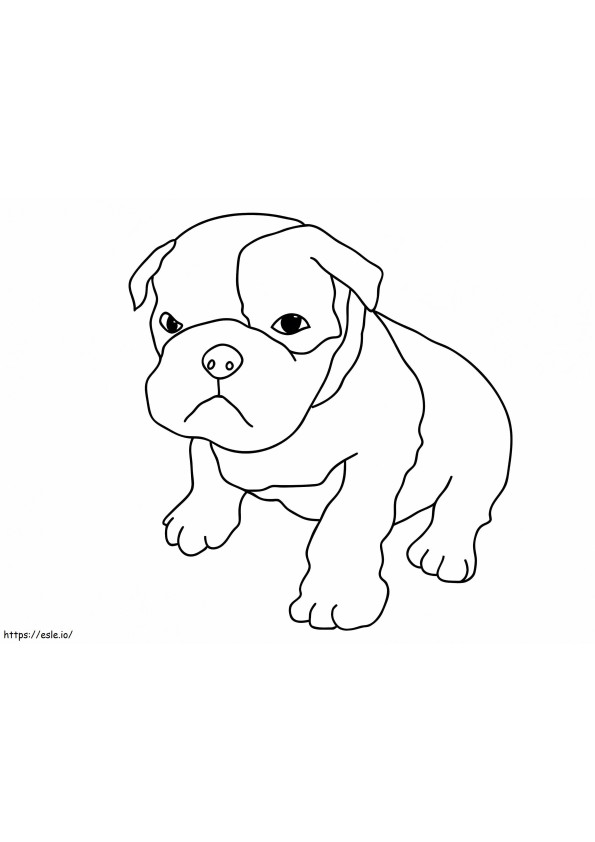 Bulldog Puppy coloring page