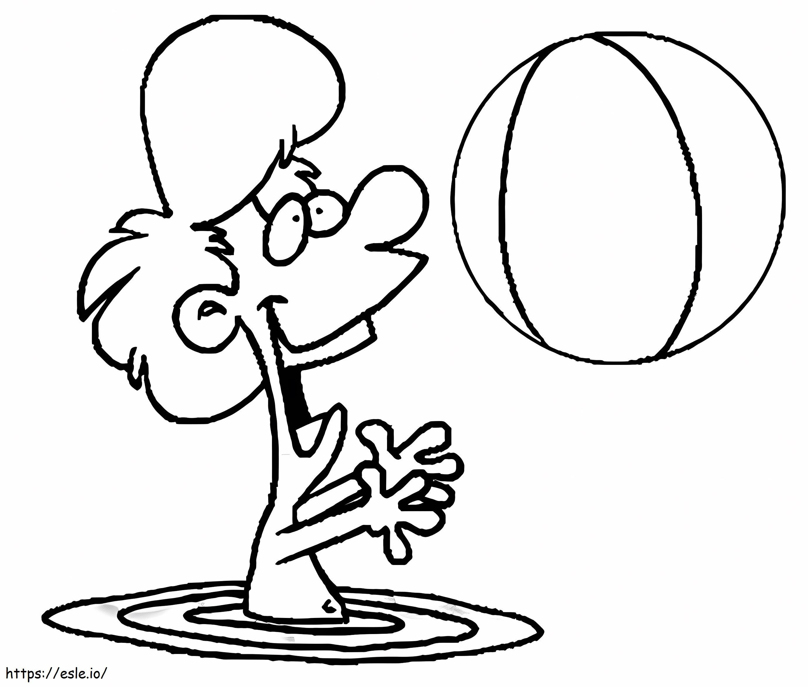 Boy And Beach Ball coloring page