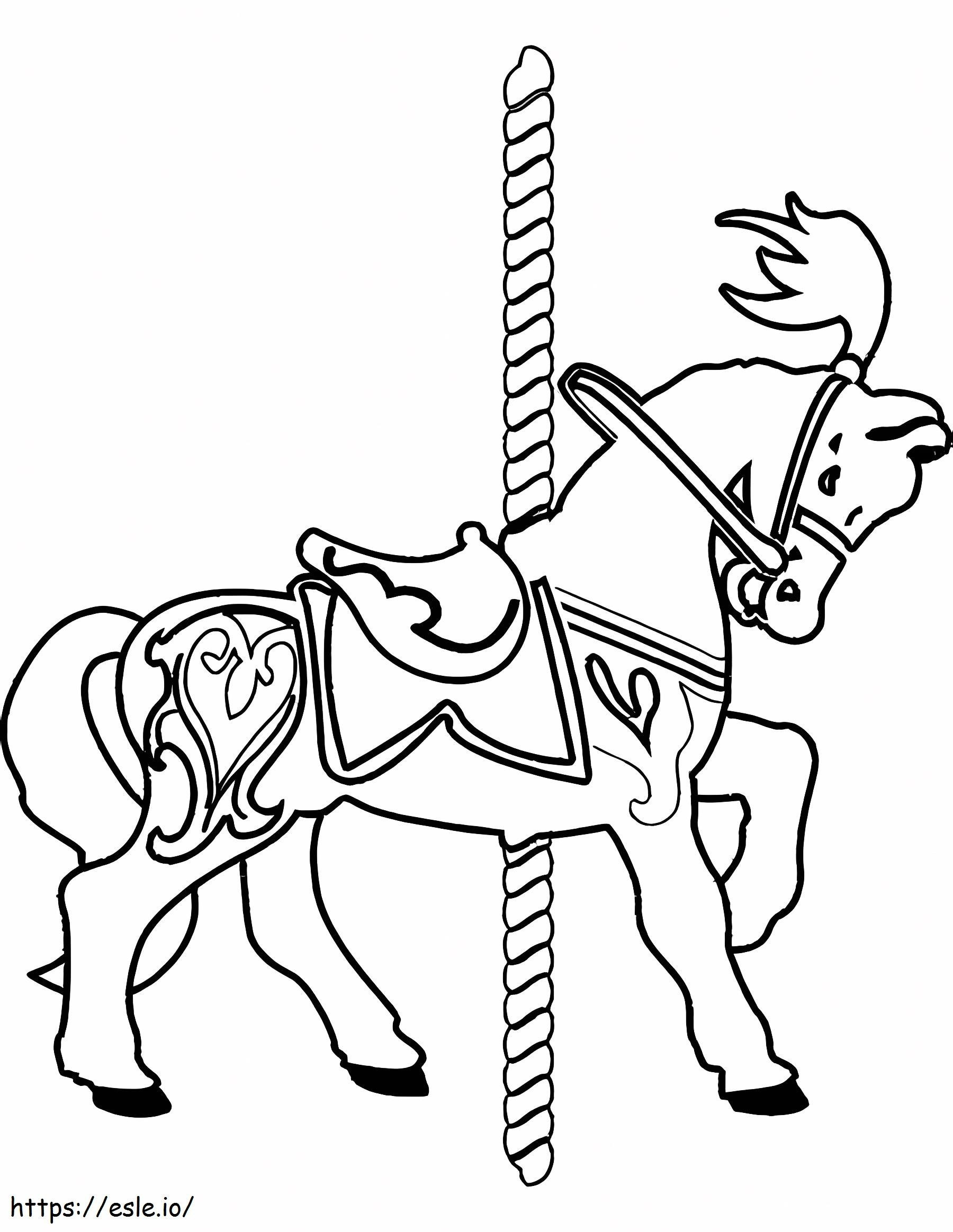 Carousel Horse For Children coloring page