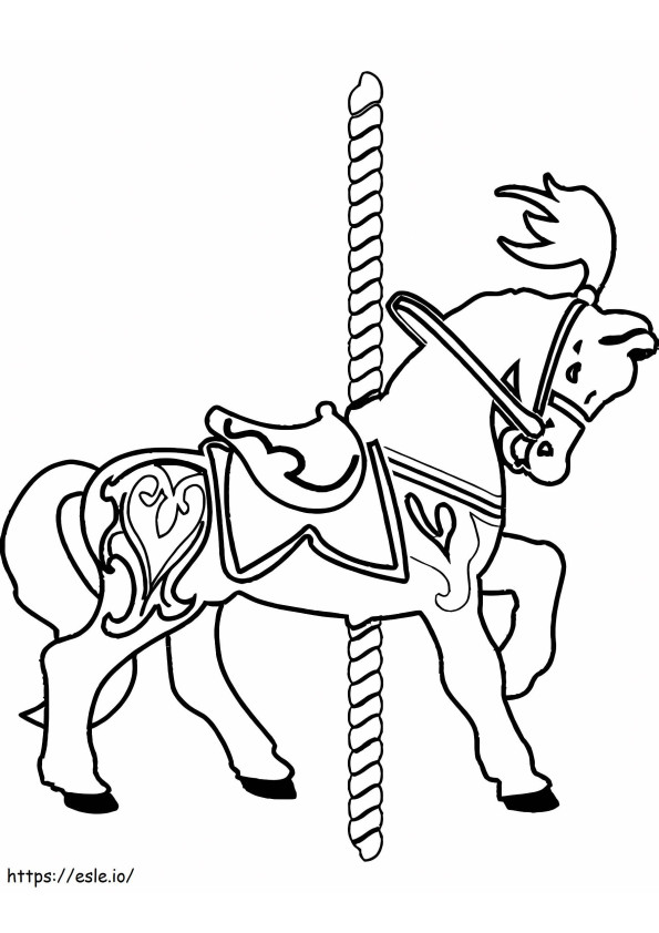 Carousel Horse For Children coloring page
