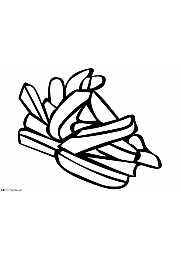 French Fries 5 coloring page