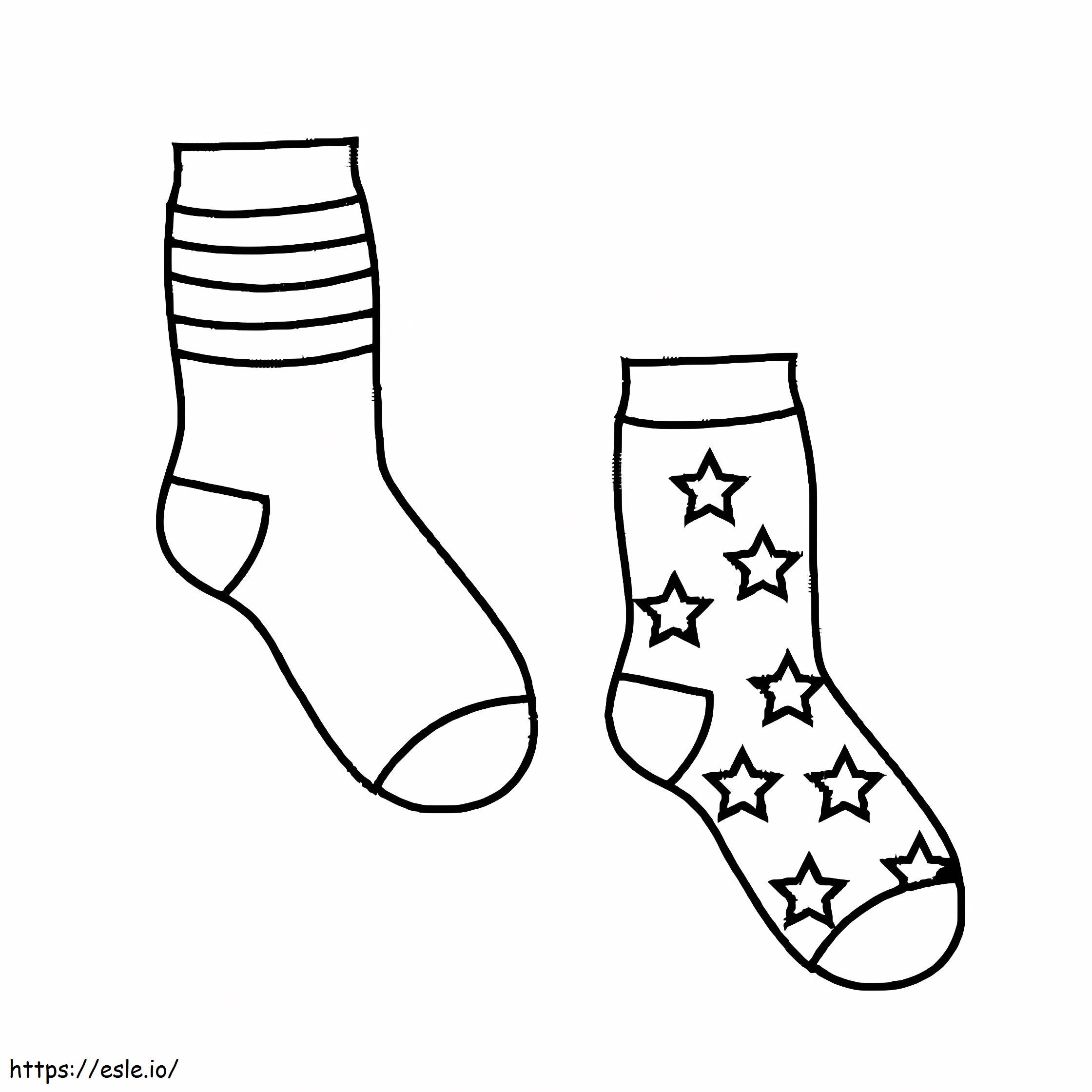 Wild Socks coloring page