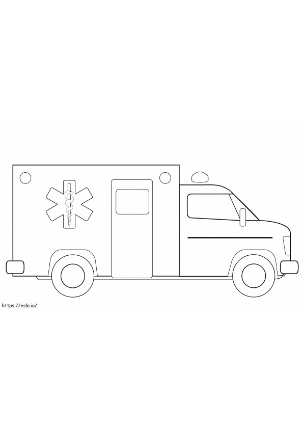 Ambulance 13 coloring page
